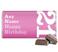 21st Birthday Present - Personalised Chocolate Bar